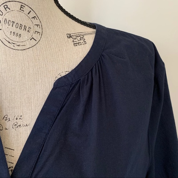 Banana Republic Boho Style Navy Blouse - Picture 3 of 6